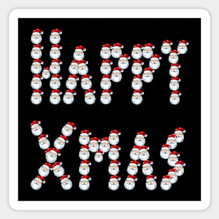 Happy Xmas Made of Santas! | Merry Christmas | Funny Christmas Magnet